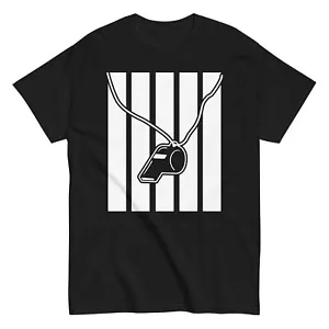 Soccer Referee T-Shirt | Officiating Referee Uniform With Whistle - Picture 1 of 7