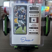 2022 Contenders Rookie Ticket Autographs #122 Jalen Tolbert On Card AU