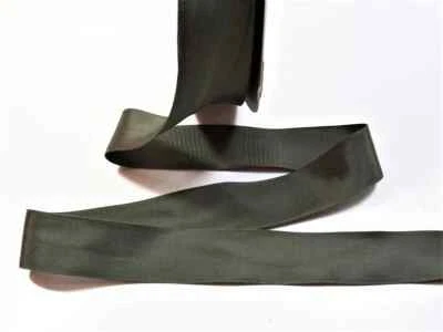 Rayon Cotton Olive Drab Green Grosgrain Ribbon 1  1/16" wide x 3 yards B5 - Image 1 of 4