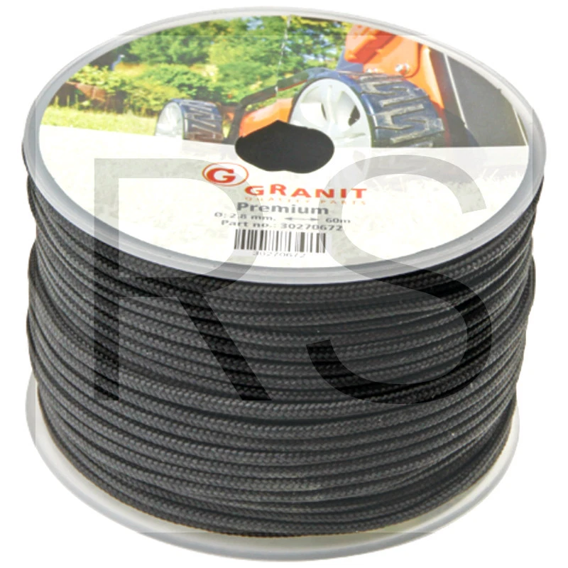 GRANIT PARTS Starterseil schwarz Erstausrüsterqualität Rasenmäher Motor 3,5 mm 30270871