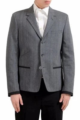 Abrigo Deportivo Blazer Dolce & Gabbana Para Hombre Gris Tres Botones US 40 IT 50 Foto 1 de 4