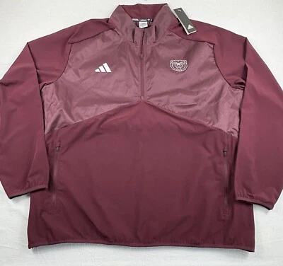 Adidas MISSISSIPPI STATE BULLDOGS Zip Hooded Training Sideline Jacket Sz XL New - Image 1 of 4