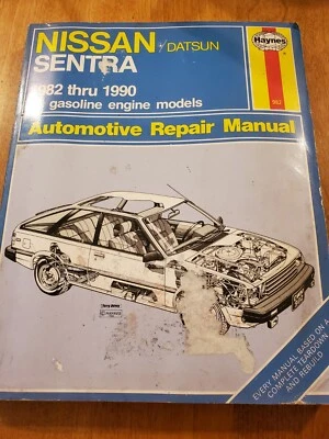 1982-1990 Nissan Sentra/ Datsun Haynes Automotive Repair Manual Book - Image 1 of 3