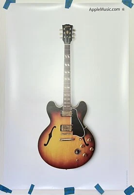 2003 Vintage VHTF Iconic Apple Music Ad Poster With Gibson Guitar - Image 1 of 3