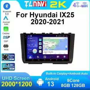 8+128G DSP Carplay For Hyundai Creta 2 IX25 2020-21 Android 13 Car Radio Stereo - Picture 1 of 32