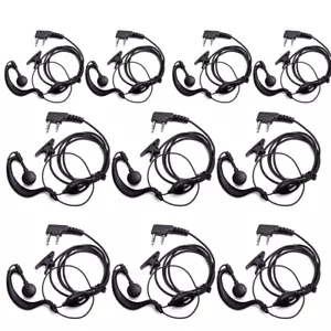 10X 2Pin Headset Earpiece Mic For Baofeng UV-5R UV-82 BF-888s Radio Walkie NEW - Picture 1 of 11