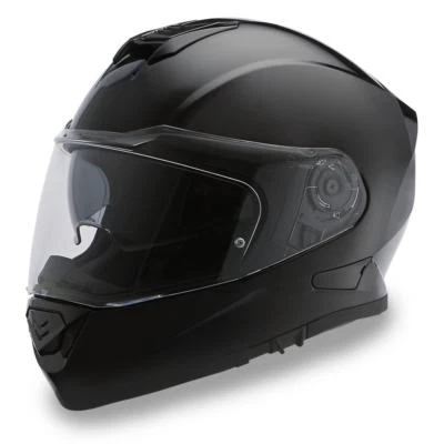 Casco de motocicleta Daytona Detour Hi-Gloss negro cara completa vintage DOT Foto 1 de 4