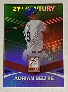 2015 Panini Elite Green 21st Century /199 #63 Adrian Beltre Texas Rangers Card