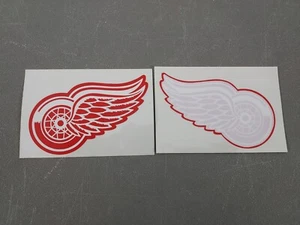 2 - vintage Detroit Red Wings Logo Window Sticker & Decal NHL 4" - Picture 1 of 4