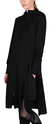 Abrigo de cuello alto Y-3 by Yohji Yamamoto para mujer chaqueta con capucha jersey negro talla S, M Foto 1 de 4