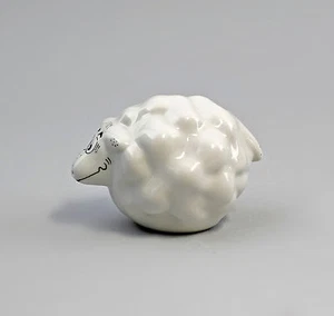 9942712 Porcelaine Sel/Poivrière Mouton Blanc Chèvre par W&a H4, 5cm - Picture 1 of 2