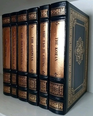 EASTON PRESS Sacred Writings Great Religions Gospels Koran Torah 6 Vol. Leather - Image 1 of 4