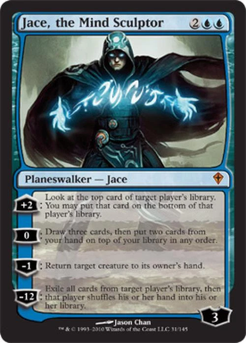 MTG English Jace, the Mind Sculptor Light Play Foil Worldwake - Image 1 of 1