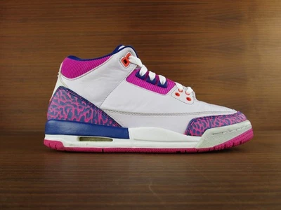 Jordan 3 Retro Barely Grape Youth GG Shoes Sneakers White Size 6Y 441140-500 - Image 1 of 4