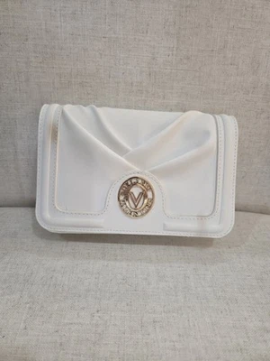 Bolso de Mano Valentino Orlandi Pequeño Blanco - PEQUEÑA MARCA DE LÍNEA AZUL EN LA PARTE POSTERIOR ¡VER FOTOS! Foto 1 de 4