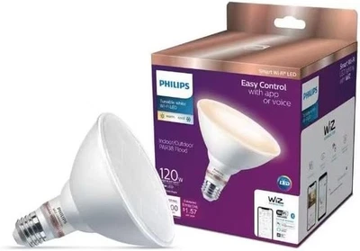 4 Pack - Philips 120-Watt Equivalent PAR38 LED Smart Wi-Fi Tunable White Light - Image 1 of 4