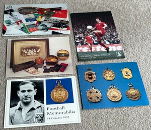5 Fußball Erinnerungsstücke Auktion großformatige Promo Postkarten 1989 bis 2001 Ära - Bild 1 von 5