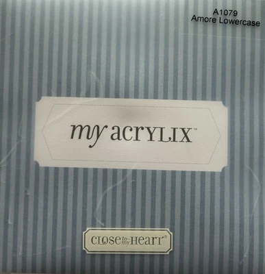 Juego de sellos transparentes Close To My Heart My Acrylix A1079 Amore letras minúsculas ABC Foto 1 de 2