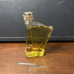Vintage Avon Heavenly Music Harp Perfume Bottle 1 Fl Oz Topaz -Full! - Picture 1 of 6