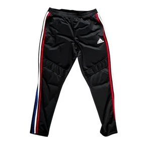 Pantalones deportivos Adidas negros XL rojos blancos azules triple raya ropa de calle atlética - Imagen 1 de 11