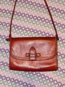 Frye Leder Casey Geldbörse Clutch Umhängetasche Portemonnaie Rot  - Bild 1 von 17