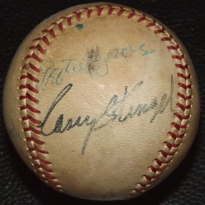 Casey Stengel Lefty Grove Red Ruffing Zack Wheat Waner Signed Baseball JSA LOA! - Image 1 of 4