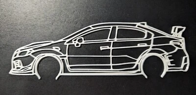 Subaru STI 4th Gen S209 Silhouette Line Wall Art - 8.75" width x 2.90" Height - Image 1 of 4