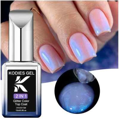 GEL Top Coat No Wipe Smalto Gel UV 15ML Gel Vernice Finitura Manicure Salone - Immagine 1 di 4