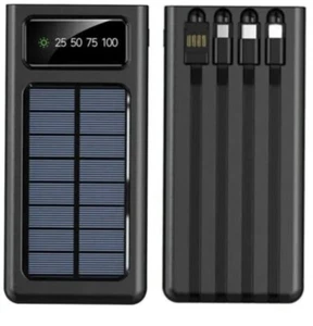 CARICABATTERIA POWER BANK PANNELLO SOLARE 8800MAH IMPERMEABILE BATTERIA ESTERNA - Foto 1 di 3