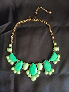 Kate Spade Day Tripper Bib Statement Necklace Bright Green  - Picture 1 of 6