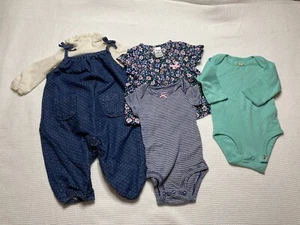 Infant Girl Denim Lot 5 Pieces Assorted Sizes 0-3M - Picture 1 of 2