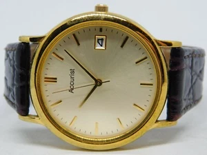 Accurist CAL.1S13 Genuine Leather Three-Hand Quartz Women's Watch New Battery - Picture 1 of 6