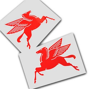 Calcomanías de carreras de mobil pegasus gasóleo para motocicletas pegatinas gráficas personalizadas x 2 piezas - Imagen 1 de 3