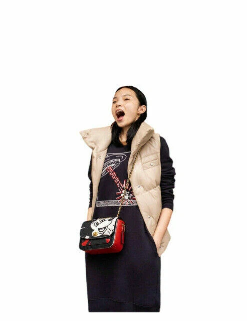 Coach Disney Mickey Mouse Madison Small Shoulder Bag - Black