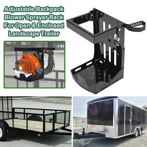Trailer Back Pack Sprayer Blower Rack For Open & Enclosed Lawn Landscape Trucks - Picture 1 of 17