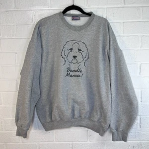 Vintage Hanes Women’s Sweatshirt Size 2XL Gray Doodle Mama - Picture 1 of 9