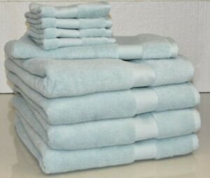 NEW Ralph Lauren WESCOTT 9 PC TOWEL SET Bath Hand Washcloth Towels Spa Blue 