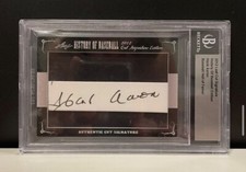 2012 Leaf History Of Baseball Cut Signature Edition Hank Aaron Auto BGS Slabbed