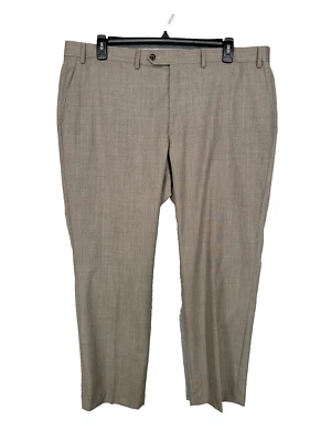 Pantalones de vestir Michael Kors para hombre 42x30 tostados calce moderno lana TH-Flex elásticos Foto 1 de 4