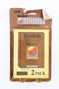 Casetes de cinta de video en blanco escocés VHS-C videocámara TC-30 paquete de 2 nuevos sellados - Imagen 1 de 10