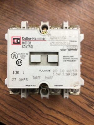 Cutler-Hammer Motor Control A201K1DA (VR12) - Image 1 of 4