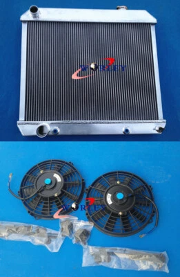 Radiador y ventilador de aluminio de 3 filas para Cadillac Deville 1960 1961 1962 1963 1964 1965 Foto 1 de 4