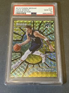 Luka Doncic 2019-20 Panini Mosaic Center Stage  17  Mavericks PSA 10 GEM MINT - Picture 1 of 13