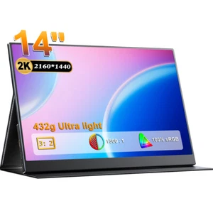 UPERFECT 14" Portable Monitor 1920x1080 Touchscreen Monitor Second Screen for PC - Picture 1 of 10