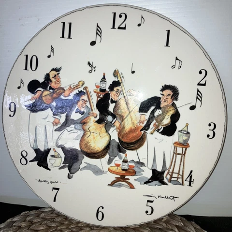Guy Buffet Ceramic Clock Face, "Napa Valley Quartet" Needs Clock Movement Cover