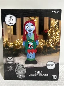 Nightmare Before Christmas SALLY With Stocking Airblown Inflatable 5' LIGHTS New - Picture 1 of 9