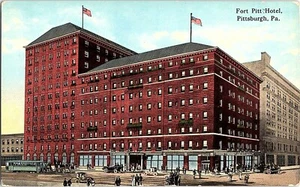 Postal de colección Pittsburgh Pennsylvania PA Fort Pitt Hotel I. Robbins & Son  - Imagen 1 de 2