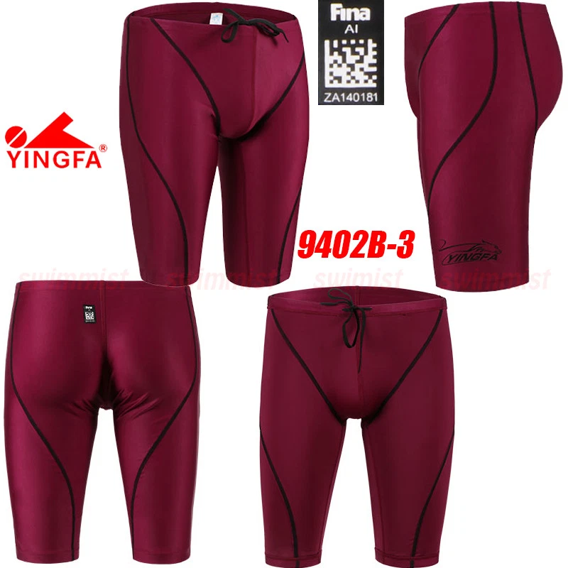 NUEVO CON ETIQUETAS BAÑADOR YINGFA 9402B-3 PARA HOMBRE CARRERAS JAMMER 3XL Talla 34/36 FINA APROBADO Foto 1 de 2