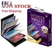 Original Wonder Wallet Amazing Slim Thin RFID Leather Wallet Black As Seen on TV