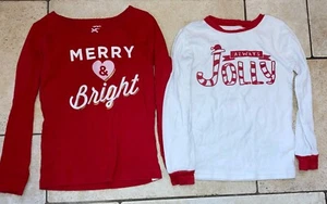 Girls Kids Size 7 Carters Holiday Pajama Long Sleeve Tops - Picture 1 of 1
